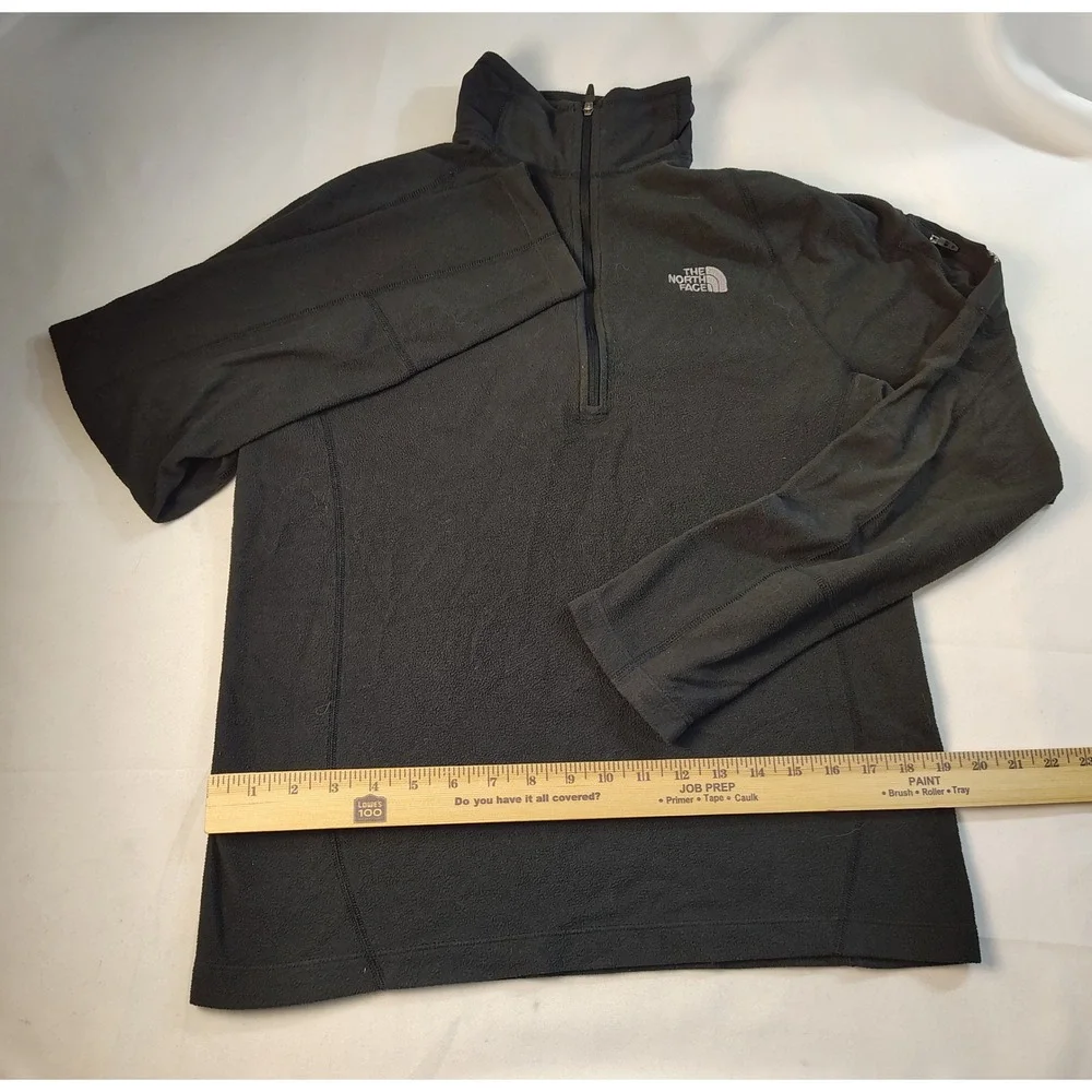 The North Face Mens Sz S FlashDry Quarter Zip Fleece Pullover Gorpcore Black Top